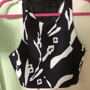 Blaque label cropped boxy fit dressy tank.